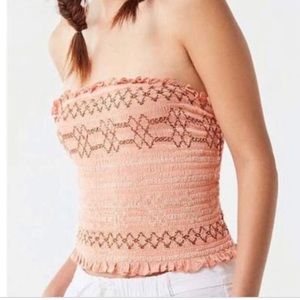 NWOT Urban Outfitters Embroidered Tube Top Size XS